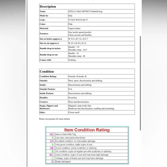 Stella McCartney Pink Chain Tote Bag - Picture 15 of 15